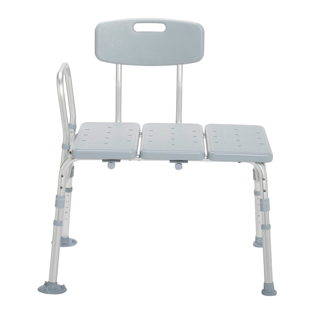 Drive Medical Plastic Tub Transfer Bench with Adjustable Backrest