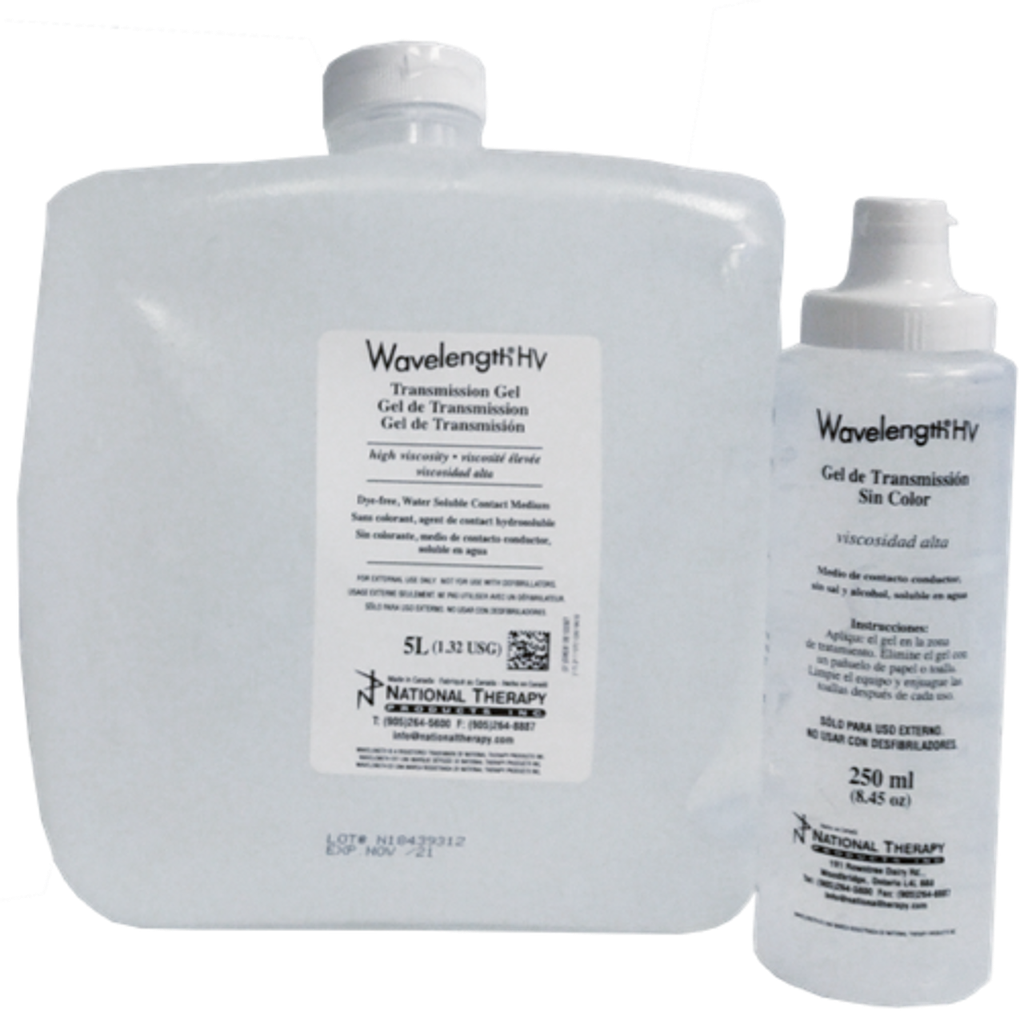 SabelMed Wavelength Ultrasound Gel, Clear, 5L Cube w/Empty Dispenser Bottle