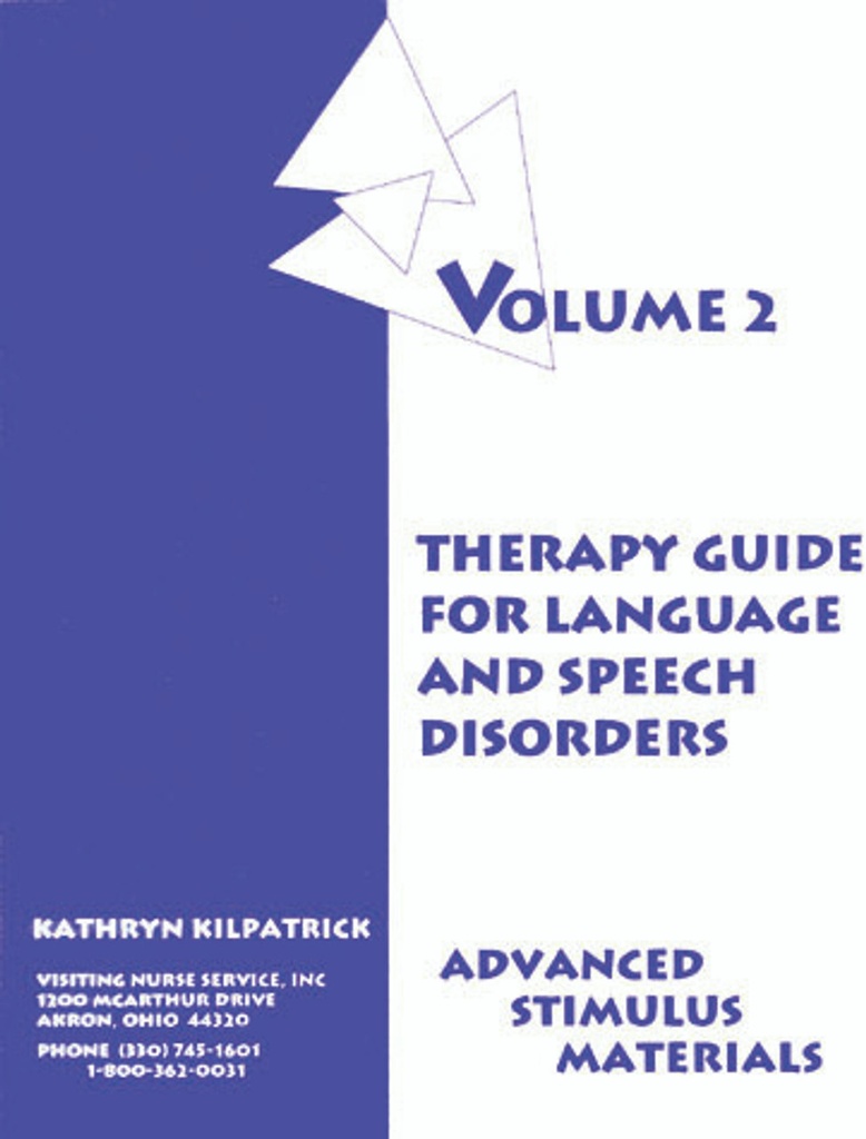 Therapy Guide For Language & Speech Disorders, Advanced Stimulus Materials, Vol 2