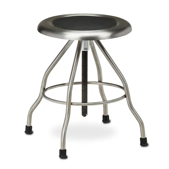 Clinton Stainless Steel Stool with Rubber Feet