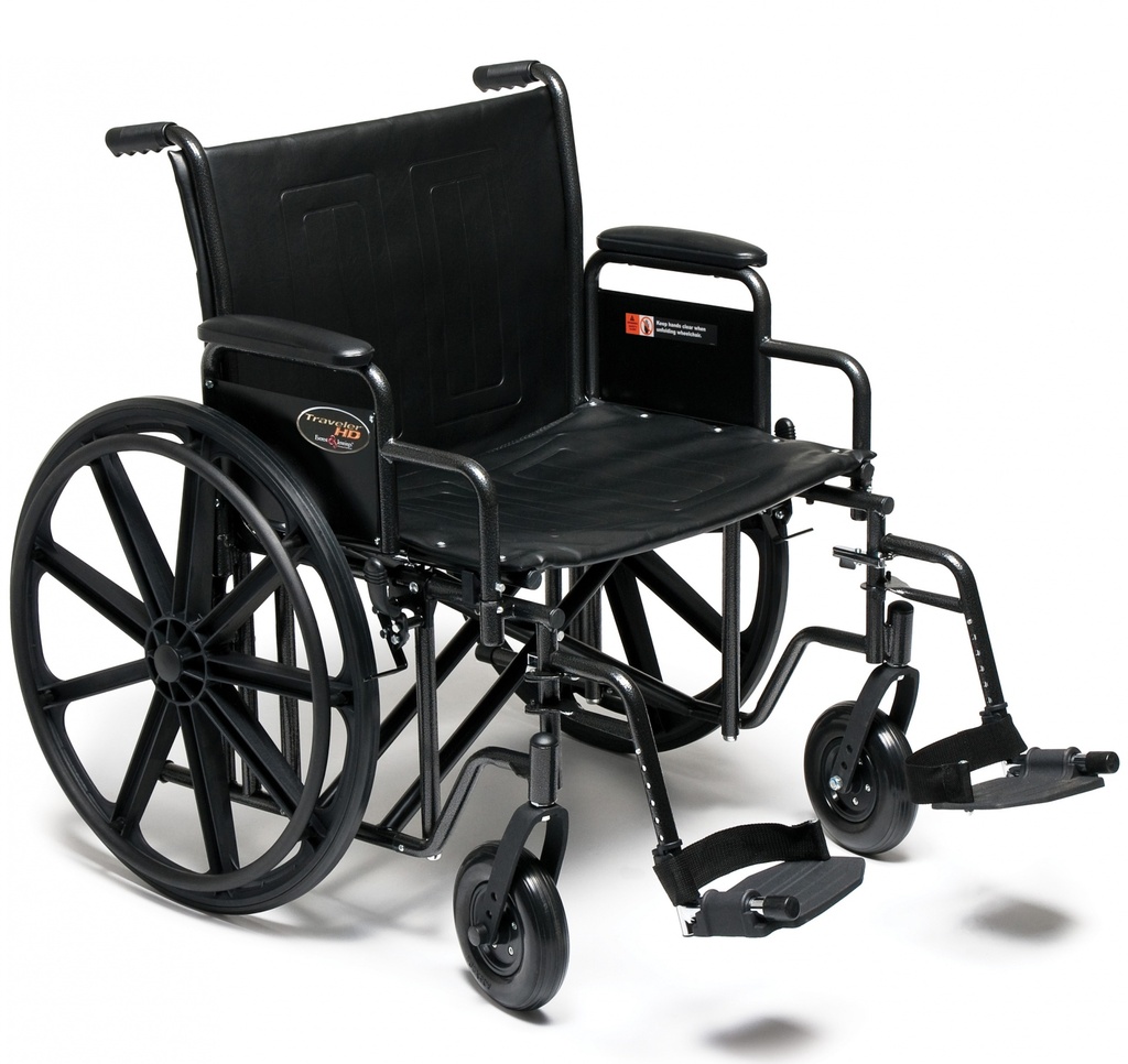 Traveler® HD Wheelchair w/Detachable Full Arm & Swingaway Footrest