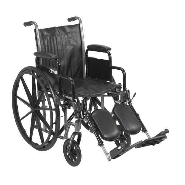 Drive Medical Silver Sport 2 Wheelchair with Detachable Desk Arms