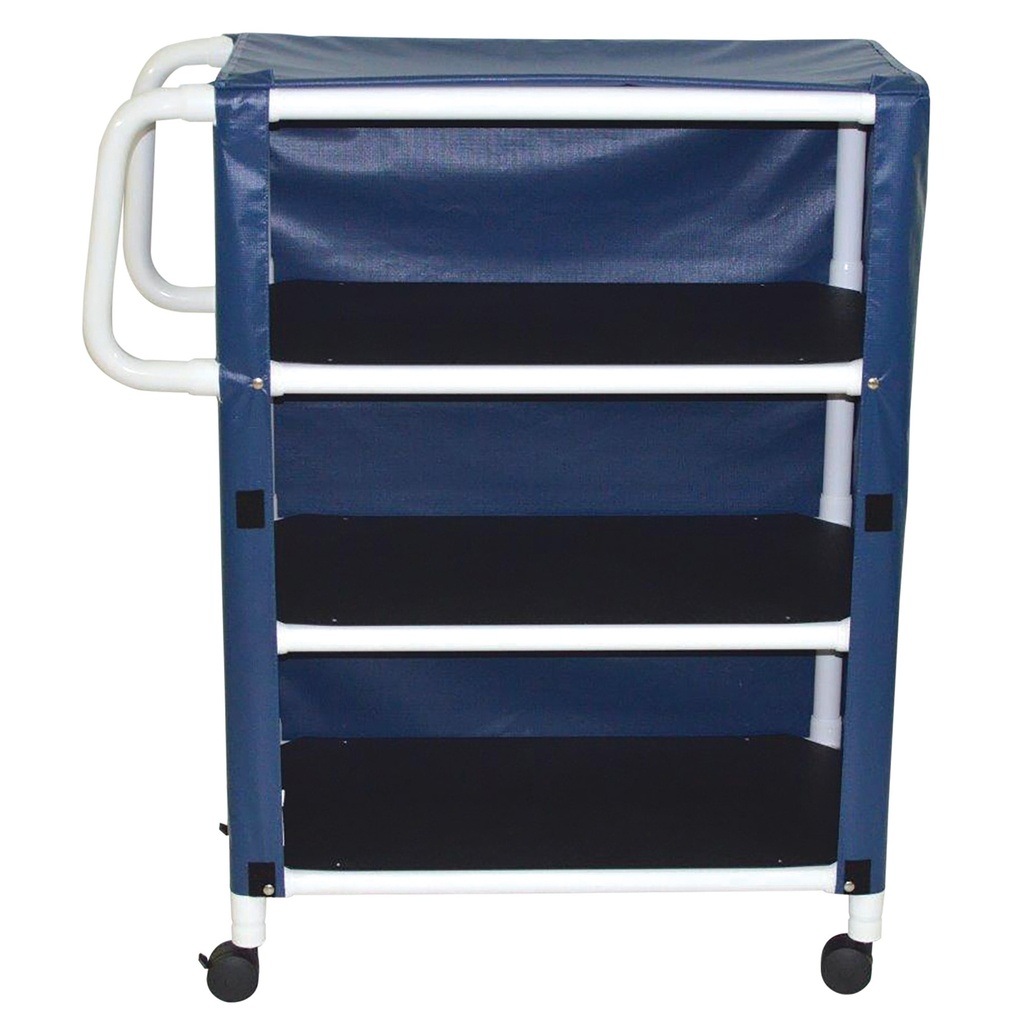 MJM 3 Shelft Linen Cart w/Mesh Cover