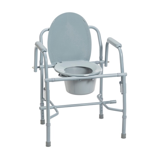[DDH11125KD-1] Drive Medical Drop-Arm Bedside Commode