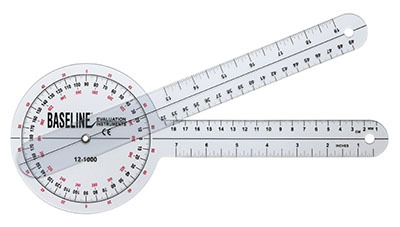 [FAB12-1000] Baseline 360 Degree Clear Plastic GonioMeter, 12 (060004)