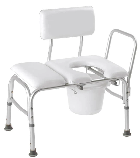 [CHBFGB15211] Carex Deluxe Padded Transfer Bench with Opening & Bucket