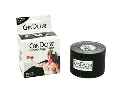 [FAB24-4852] CanDo Kinesiology Tape - 2" x 16.5 ft - Black