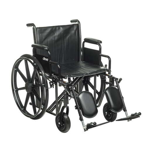 Drive Medical Sentra EC Heavy-Duty Wheelchair w/Detachable Desk Arms and Elevating Leg Rests