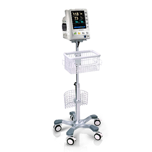 Edan MT-207 Rolling Stand for M3 Vital Signs Monitors - W/ Basket and Locking Casters