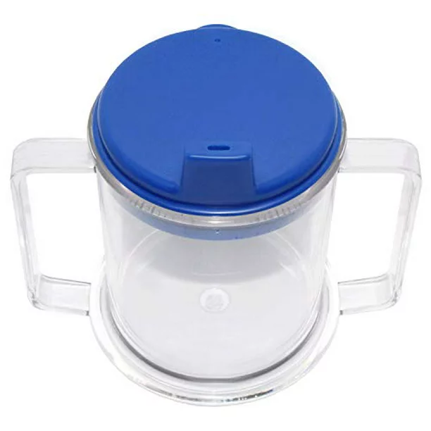 Clear Cup with Two Handles and Lid