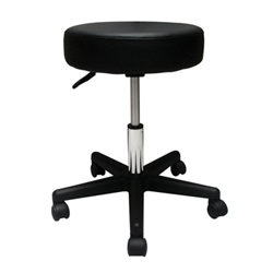 Pneumatic Rolling Stool w/o Back Rest - Black