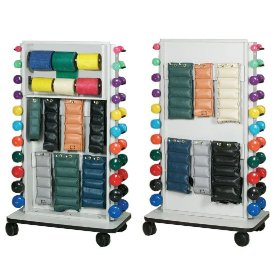 Clinton Mobile Cuff Weight/Dumbbell and Band Rack 