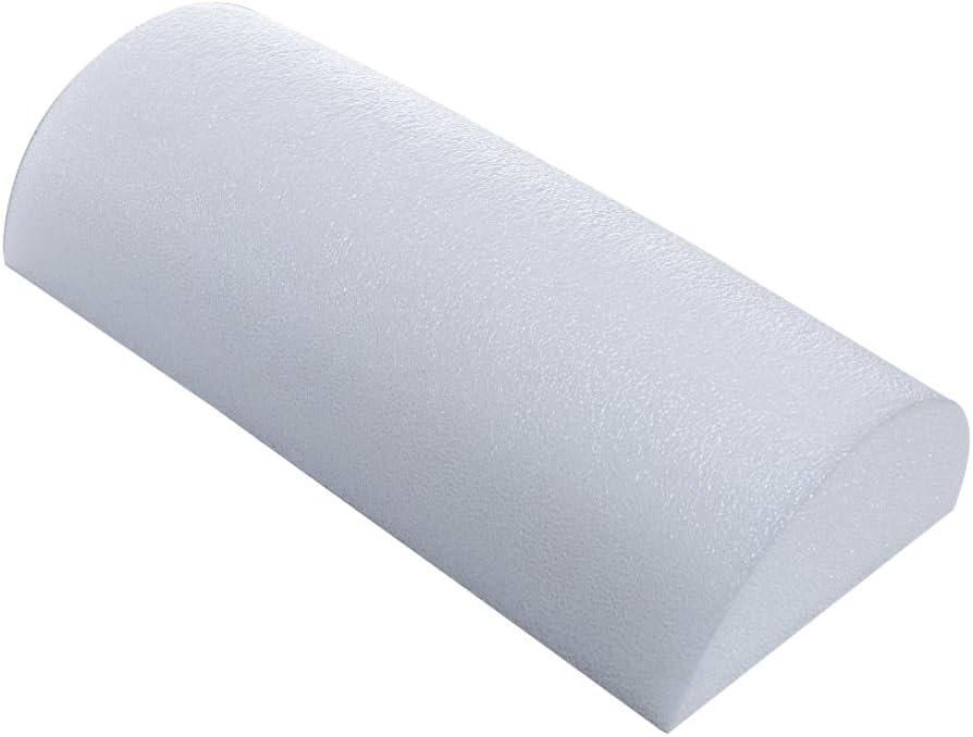 6" x 12" Half Foam Roll - White