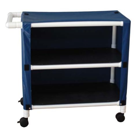 MJM 2-Shelf, Mini-Linen Cart - Mesh or Solid Vinyl Cover