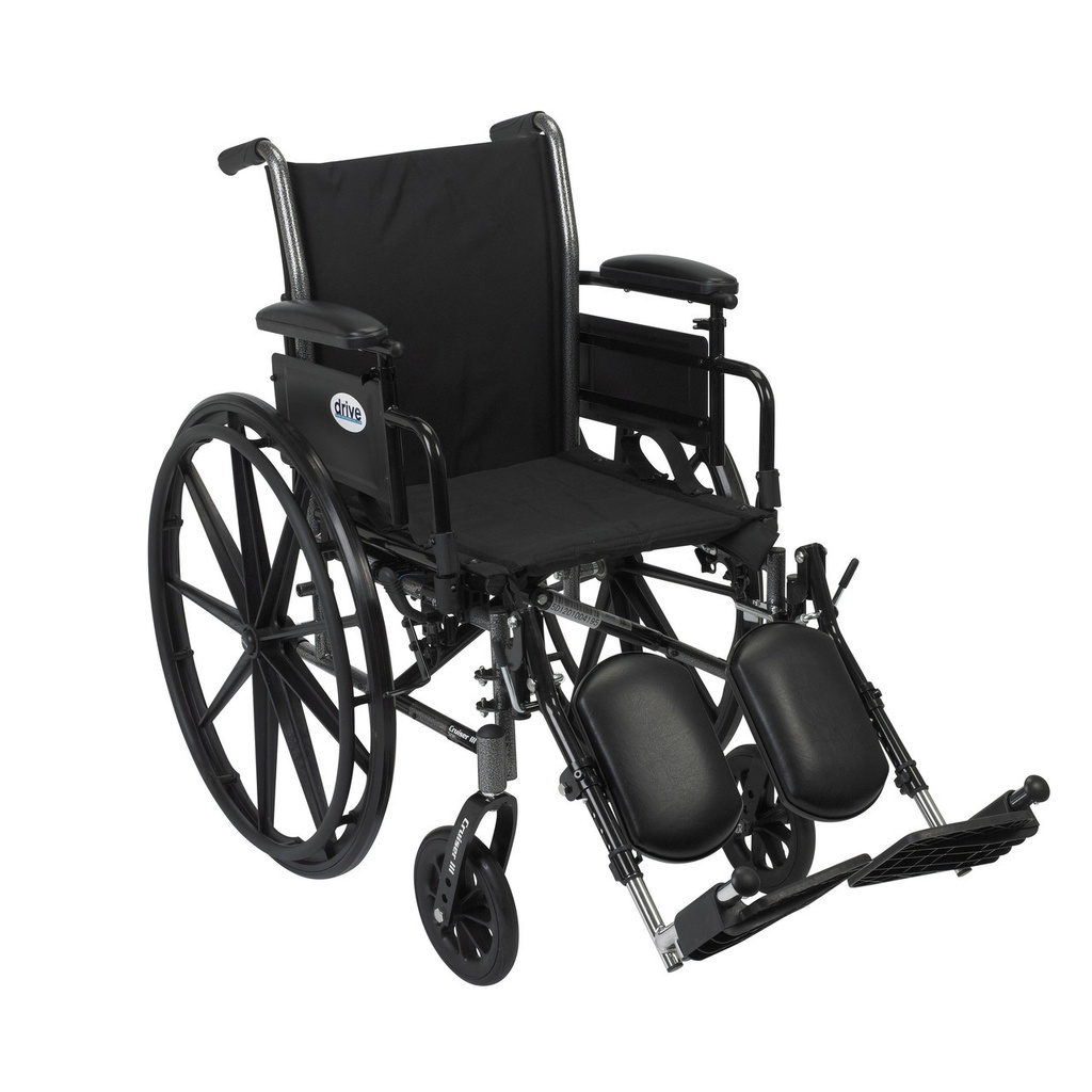 Drive Medical Cruiser III Wheelchair w/Detachable Desk Arms and Swing Away Foot Rests