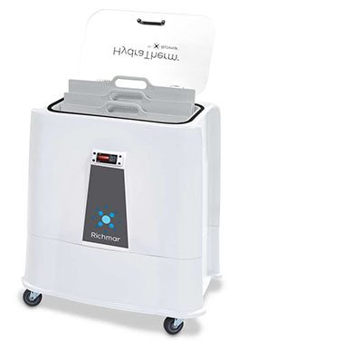 [CHBHT-TU-D12] Richmar HydraTherm Heater - Deluxe, Traditional Rack System with Electric-powered Drain Pump and Side Shelf, + 12 HydraHeat Packs (3 of each size)