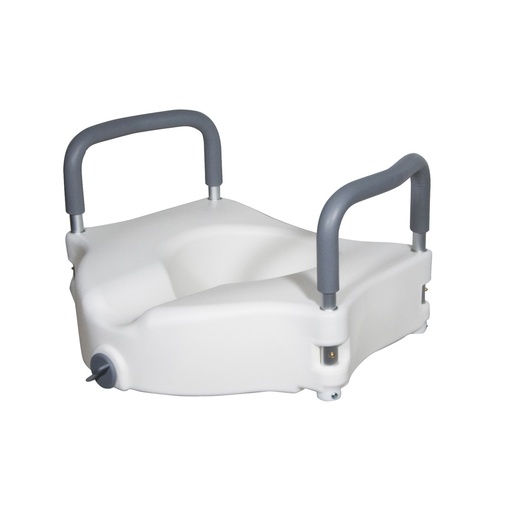 [DDHRTL12027RA] Drive Medical Elevated Raised Toilet Seat with Removable Padded Arms, Standard Seat