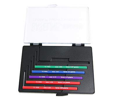 [FAB12-1662] Baseline tactile monofilament evaluator hand set, 5 pieces, 2.83 3.61 4.31 4.56 6.65