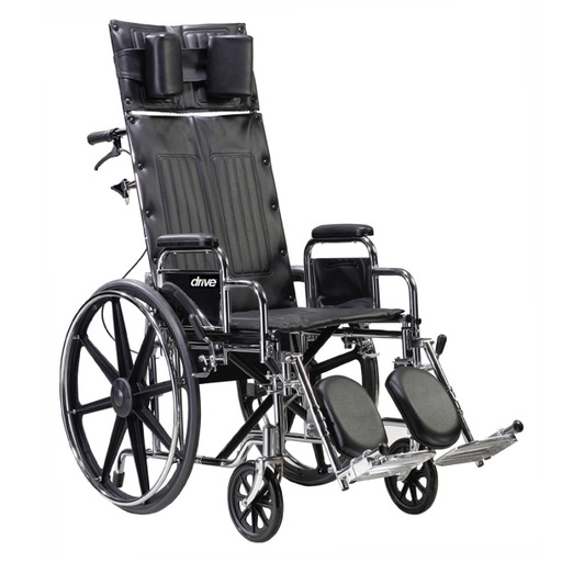 [DDHSTD22RBDDA] Drive Medical Deluxe Sentra Full Reclining Wheelchair - 22"