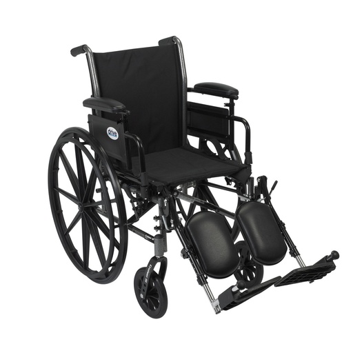 Drive Medical Cruiser III Wheelchair w/Detachable Desk Arms and Elevating Leg Rests
